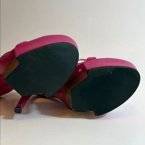 Versce Pink Platform Heels with Ankle Strap Size 40
